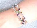 GORGEOUS GENUINE MULTI STONE LINKS BRACELET