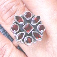 Garnet Silver Ring