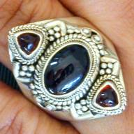 Garnet Silver Ring